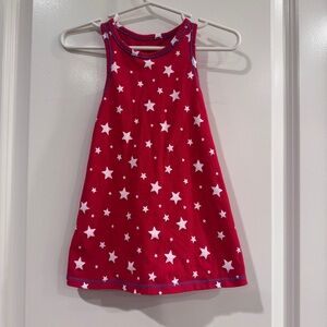 Cat & Jack Red and White Stars Sleeveless Dress- 12 Mo Baby Toddler Cotton Blend